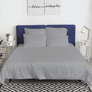 Light Grey Solid Bed Sheet Set